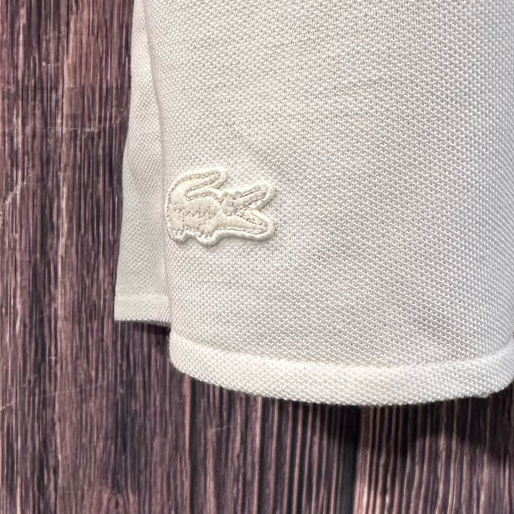 Lacoste White Polo Top Shirt - Size 36 - Picture 4 of 4